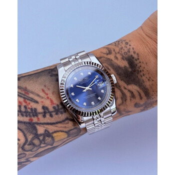 Custom Seiko Mod • Blue Diamond Datejust • 39mm